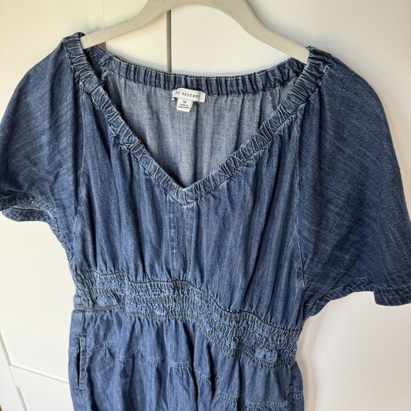 Blue Midi Denim Dress - Picture 3 of 10